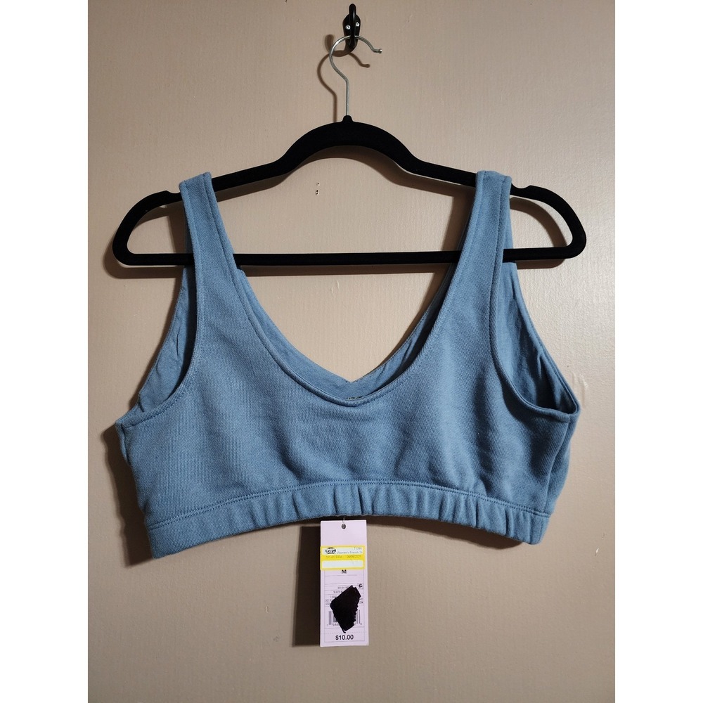 Wild‎ Fable Bralette Crop Top French Terry Medium Blue - Picture 2 of 6